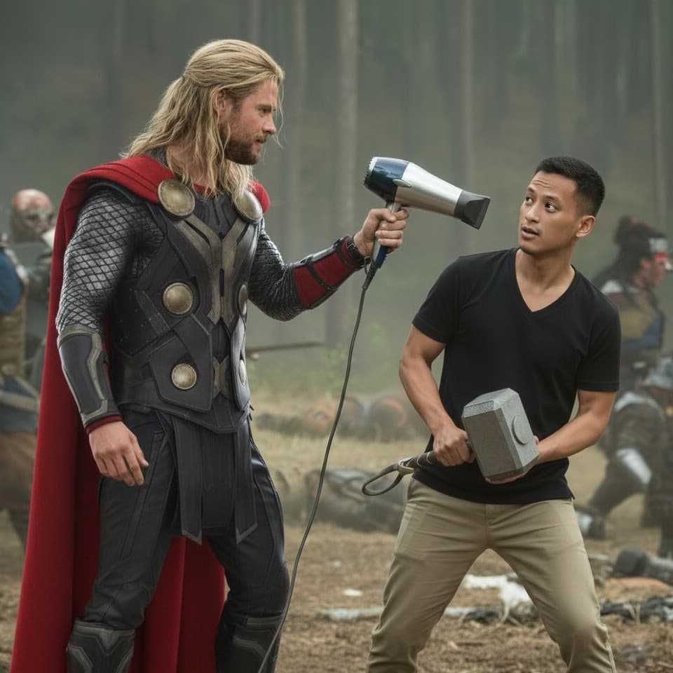 Thor’s real secret weapon: Dyson Hair Drier