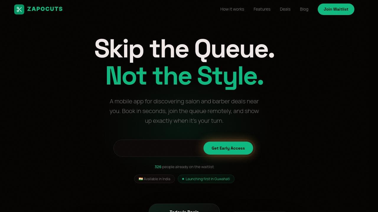 Zapocuts product screenshot